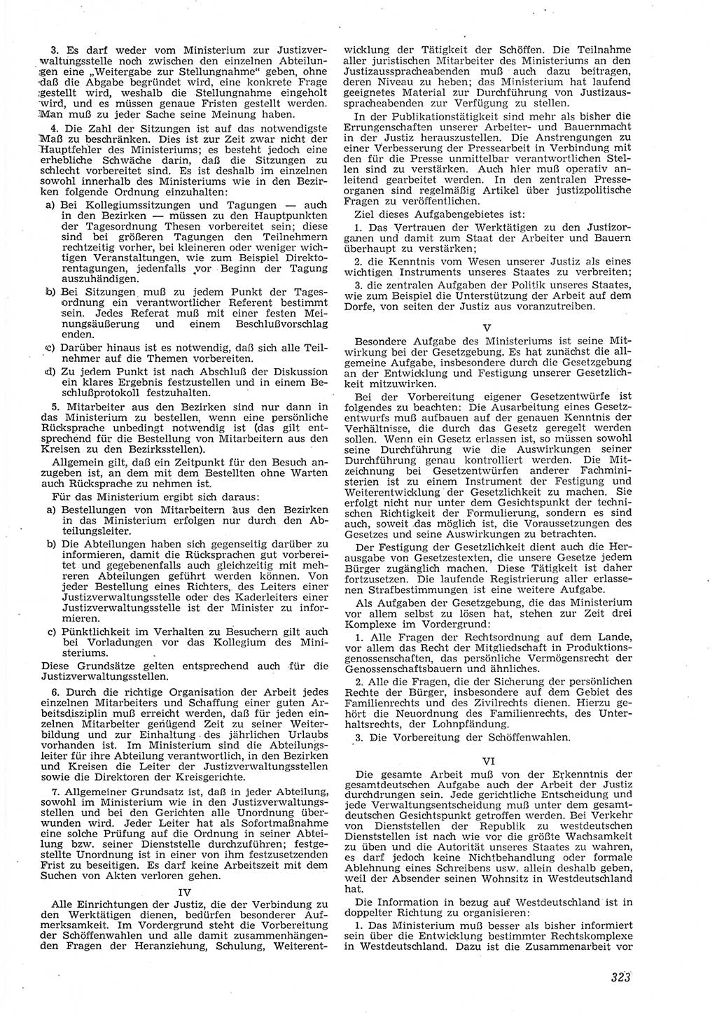 Neue Justiz (NJ), Zeitschrift für Recht und Rechtswissenschaft [Deutsche Demokratische Republik (DDR)], 8. Jahrgang 1954, Seite 323 (NJ DDR 1954, S. 323)
