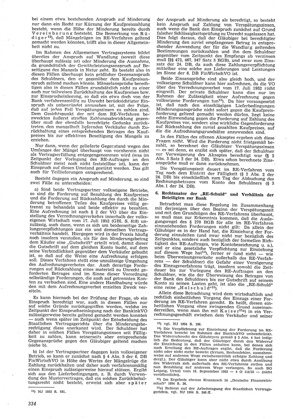 Neue Justiz (NJ), Zeitschrift für Recht und Rechtswissenschaft [Deutsche Demokratische Republik (DDR)], 8. Jahrgang 1954, Seite 334 (NJ DDR 1954, S. 334)