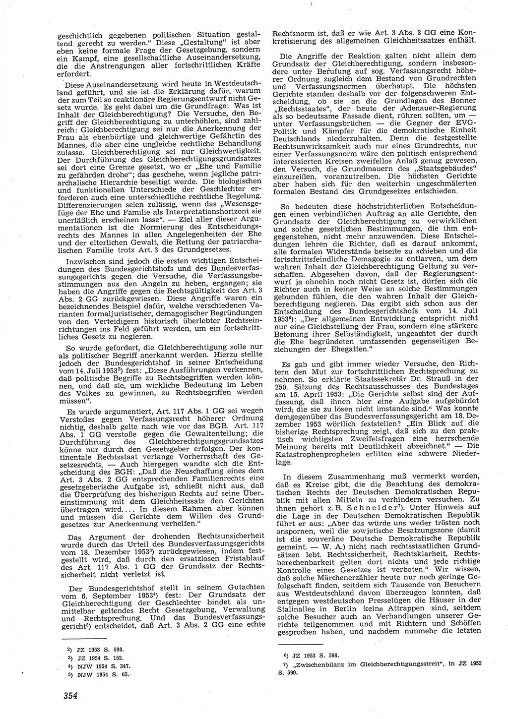 Neue Justiz (NJ), Zeitschrift für Recht und Rechtswissenschaft [Deutsche Demokratische Republik (DDR)], 8. Jahrgang 1954, Seite 354 (NJ DDR 1954, S. 354)