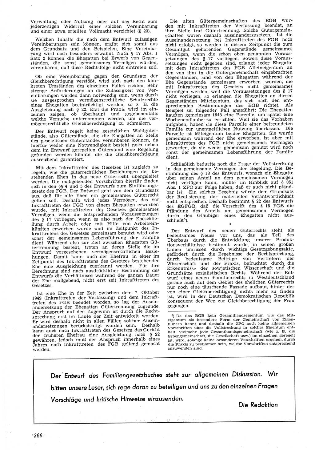 Neue Justiz (NJ), Zeitschrift für Recht und Rechtswissenschaft [Deutsche Demokratische Republik (DDR)], 8. Jahrgang 1954, Seite 366 (NJ DDR 1954, S. 366)