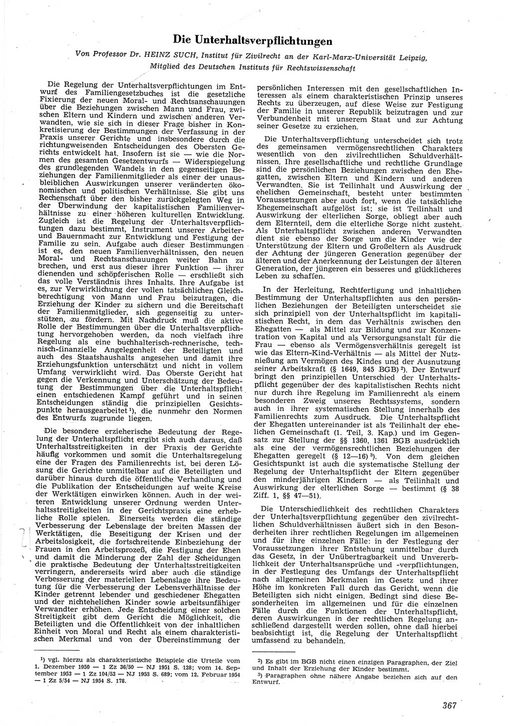 Neue Justiz (NJ), Zeitschrift für Recht und Rechtswissenschaft [Deutsche Demokratische Republik (DDR)], 8. Jahrgang 1954, Seite 367 (NJ DDR 1954, S. 367)