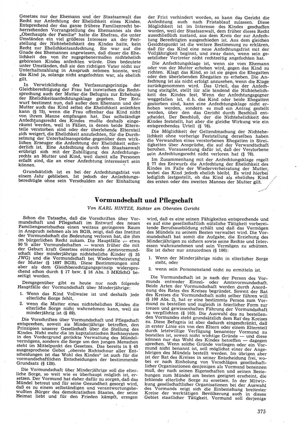 Neue Justiz (NJ), Zeitschrift für Recht und Rechtswissenschaft [Deutsche Demokratische Republik (DDR)], 8. Jahrgang 1954, Seite 375 (NJ DDR 1954, S. 375)
