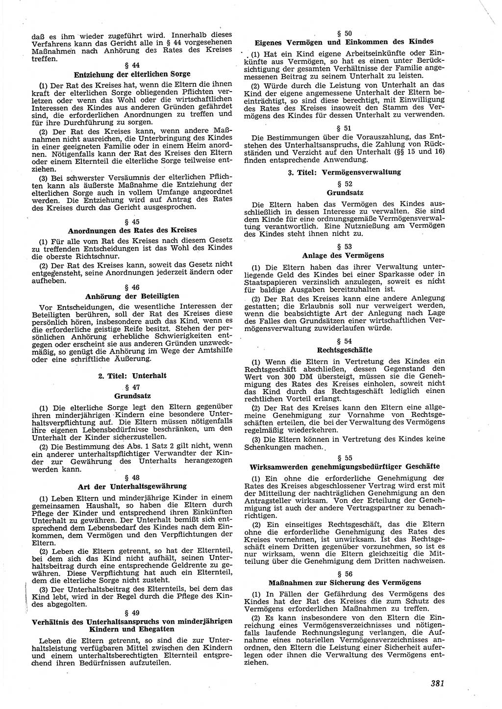Neue Justiz (NJ), Zeitschrift für Recht und Rechtswissenschaft [Deutsche Demokratische Republik (DDR)], 8. Jahrgang 1954, Seite 381 (NJ DDR 1954, S. 381)