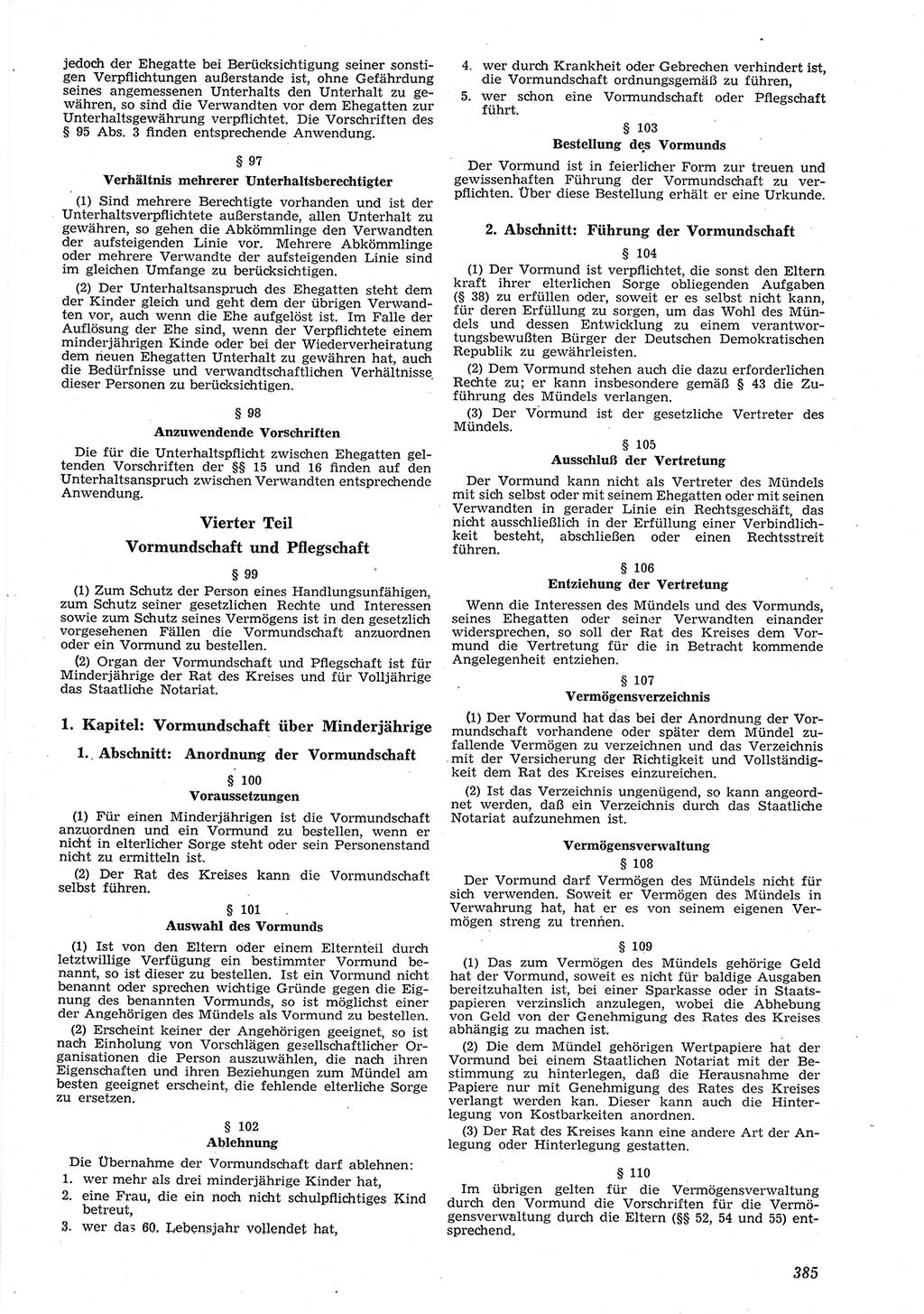 Neue Justiz (NJ), Zeitschrift für Recht und Rechtswissenschaft [Deutsche Demokratische Republik (DDR)], 8. Jahrgang 1954, Seite 385 (NJ DDR 1954, S. 385)