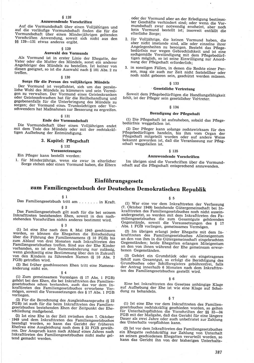 Neue Justiz (NJ), Zeitschrift für Recht und Rechtswissenschaft [Deutsche Demokratische Republik (DDR)], 8. Jahrgang 1954, Seite 387 (NJ DDR 1954, S. 387)