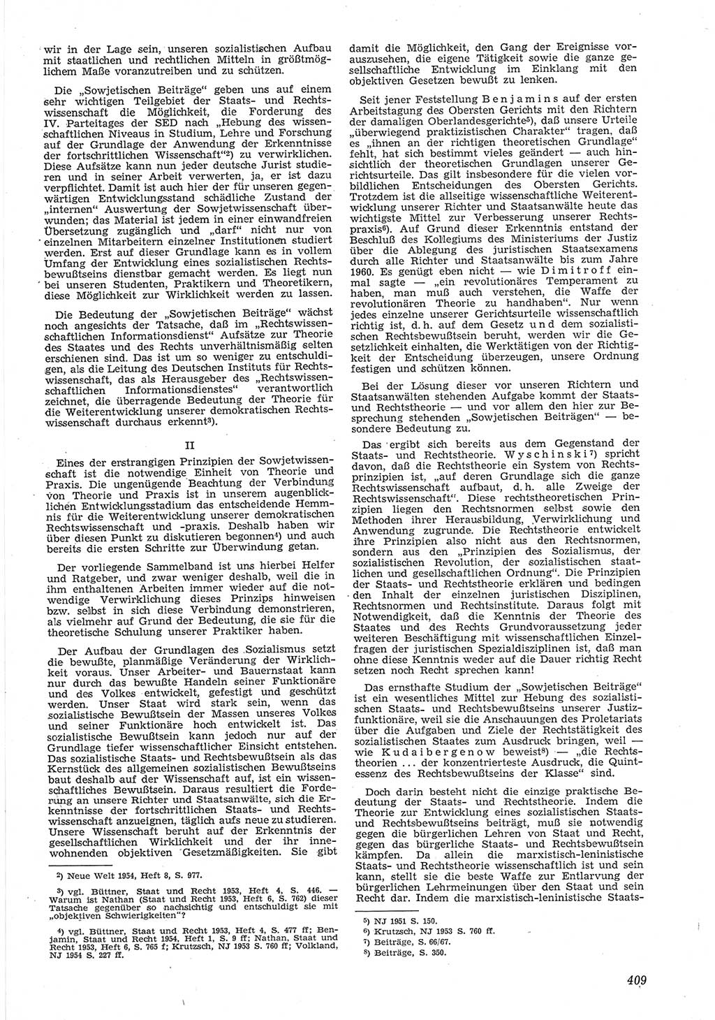 Neue Justiz (NJ), Zeitschrift für Recht und Rechtswissenschaft [Deutsche Demokratische Republik (DDR)], 8. Jahrgang 1954, Seite 409 (NJ DDR 1954, S. 409)