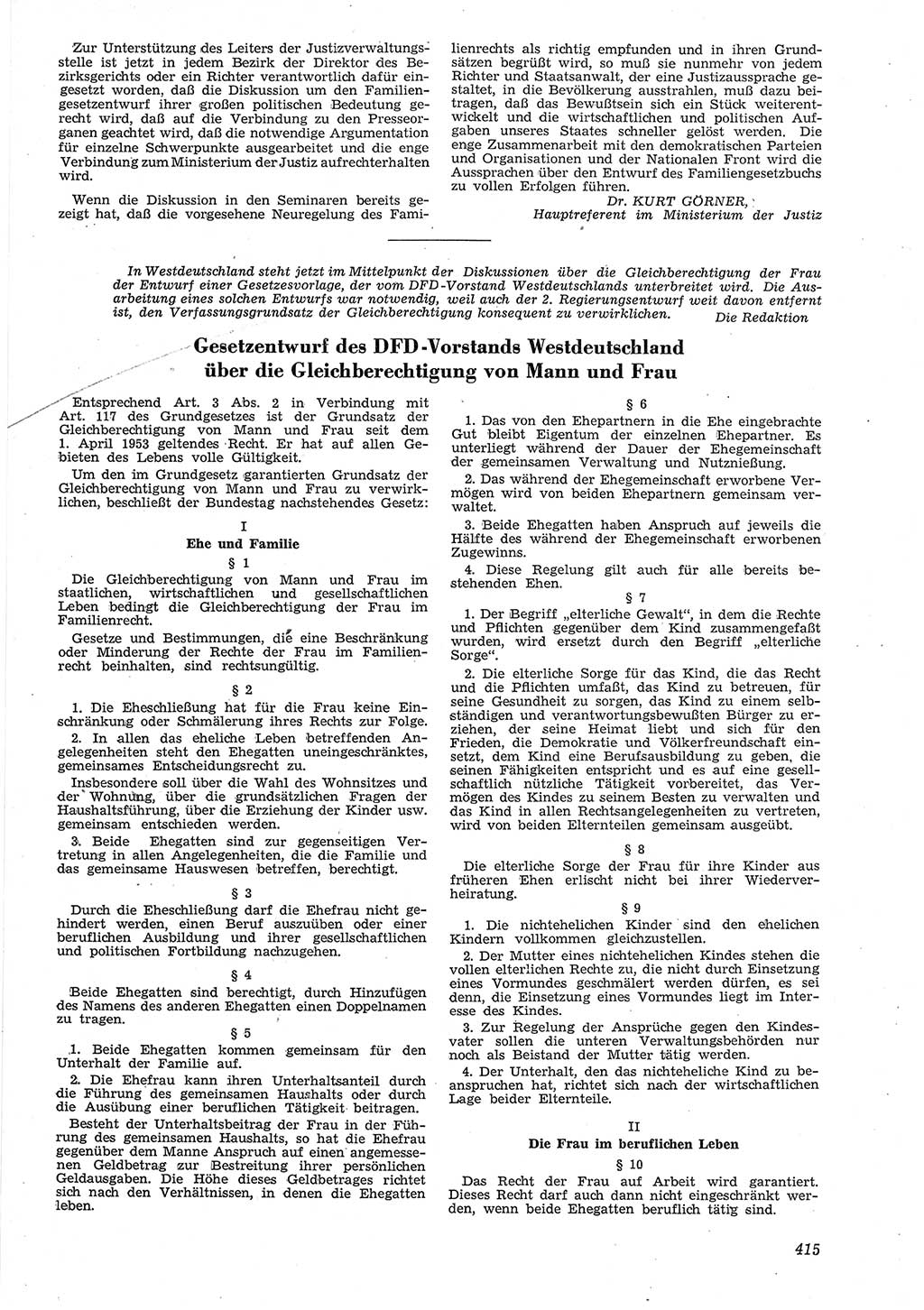 Neue Justiz (NJ), Zeitschrift für Recht und Rechtswissenschaft [Deutsche Demokratische Republik (DDR)], 8. Jahrgang 1954, Seite 415 (NJ DDR 1954, S. 415)