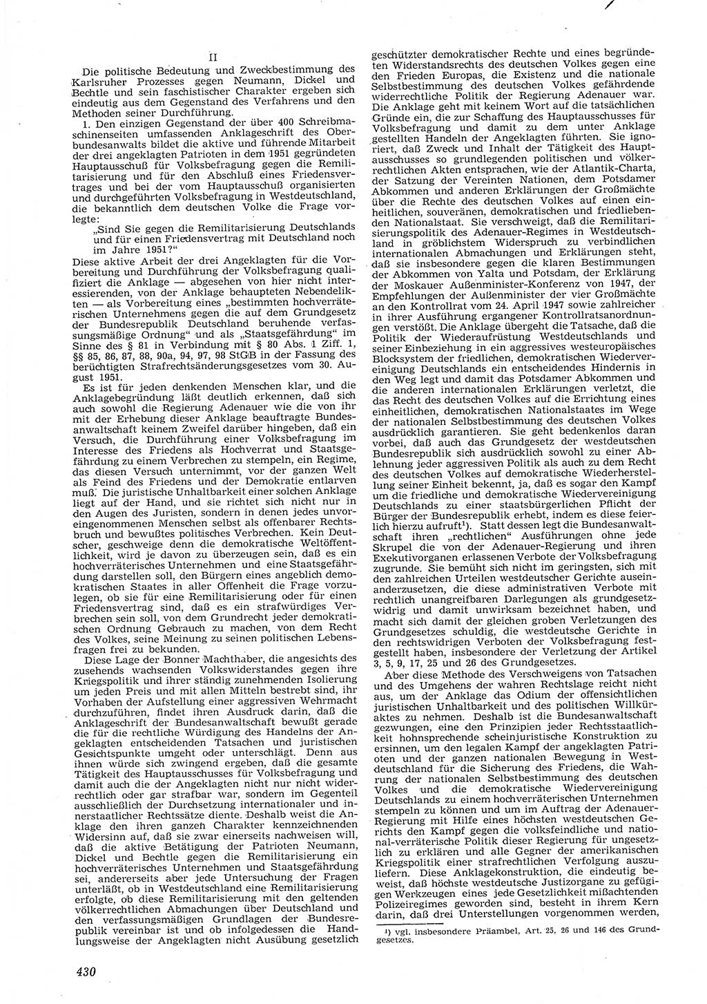 Neue Justiz (NJ), Zeitschrift für Recht und Rechtswissenschaft [Deutsche Demokratische Republik (DDR)], 8. Jahrgang 1954, Seite 430 (NJ DDR 1954, S. 430)