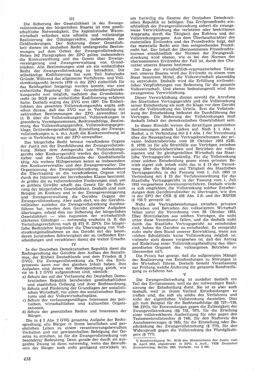 Neue Justiz (NJ), Zeitschrift für Recht und Rechtswissenschaft [Deutsche Demokratische Republik (DDR)], 8. Jahrgang 1954, Seite 438 (NJ DDR 1954, S. 438)