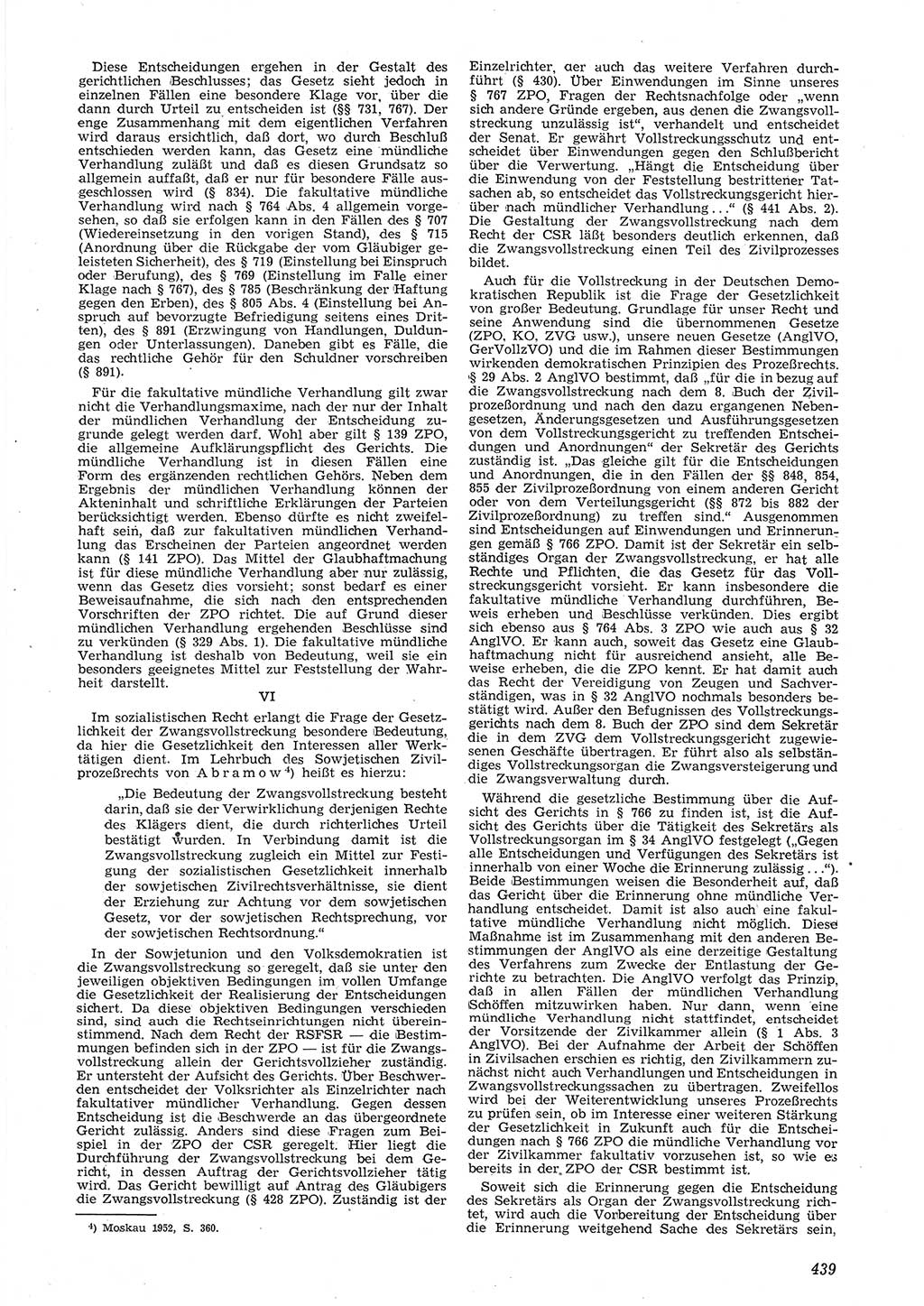 Neue Justiz (NJ), Zeitschrift für Recht und Rechtswissenschaft [Deutsche Demokratische Republik (DDR)], 8. Jahrgang 1954, Seite 439 (NJ DDR 1954, S. 439)