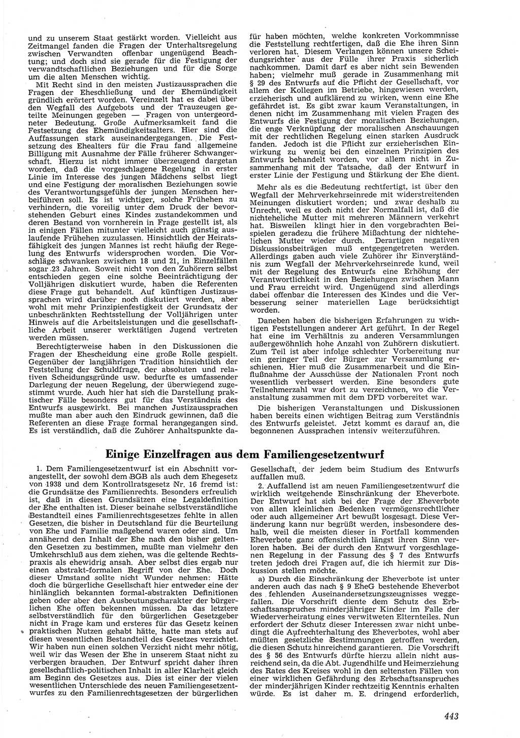 Neue Justiz (NJ), Zeitschrift für Recht und Rechtswissenschaft [Deutsche Demokratische Republik (DDR)], 8. Jahrgang 1954, Seite 443 (NJ DDR 1954, S. 443)