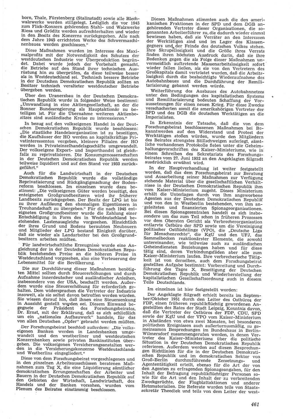 Neue Justiz (NJ), Zeitschrift für Recht und Rechtswissenschaft [Deutsche Demokratische Republik (DDR)], 8. Jahrgang 1954, Seite 461 (NJ DDR 1954, S. 461)