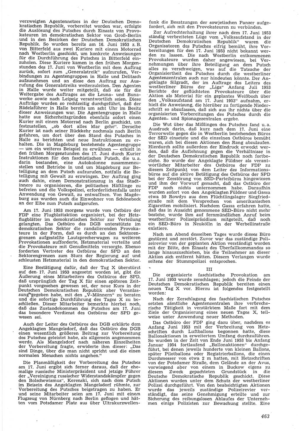 Neue Justiz (NJ), Zeitschrift für Recht und Rechtswissenschaft [Deutsche Demokratische Republik (DDR)], 8. Jahrgang 1954, Seite 463 (NJ DDR 1954, S. 463)