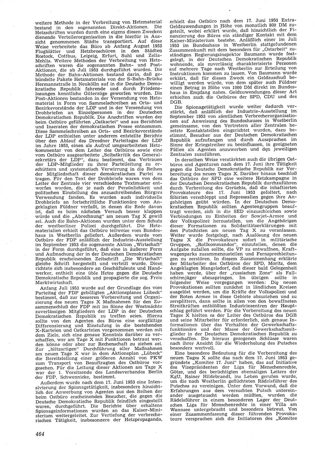 Neue Justiz (NJ), Zeitschrift für Recht und Rechtswissenschaft [Deutsche Demokratische Republik (DDR)], 8. Jahrgang 1954, Seite 464 (NJ DDR 1954, S. 464)