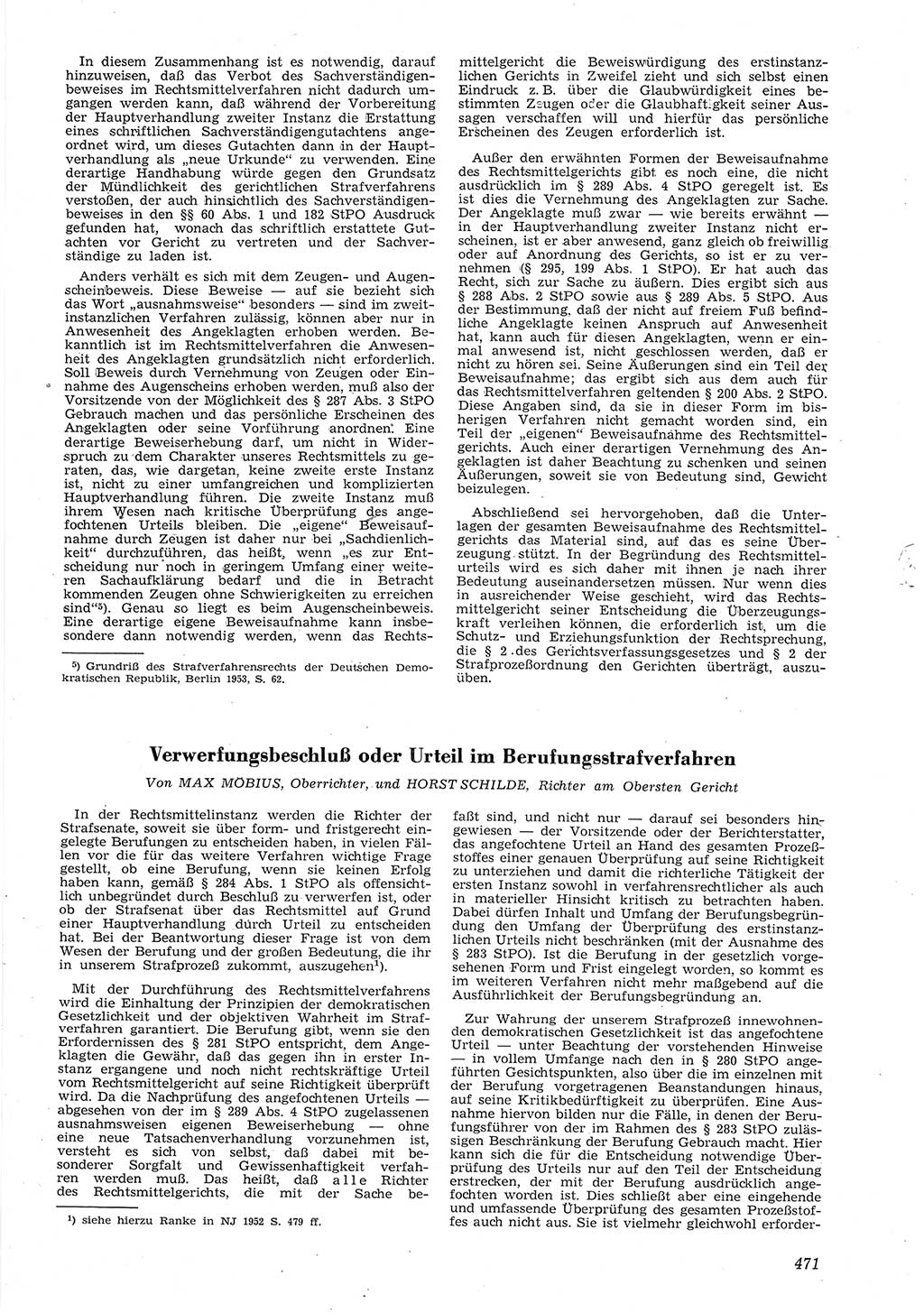 Neue Justiz (NJ), Zeitschrift für Recht und Rechtswissenschaft [Deutsche Demokratische Republik (DDR)], 8. Jahrgang 1954, Seite 471 (NJ DDR 1954, S. 471)