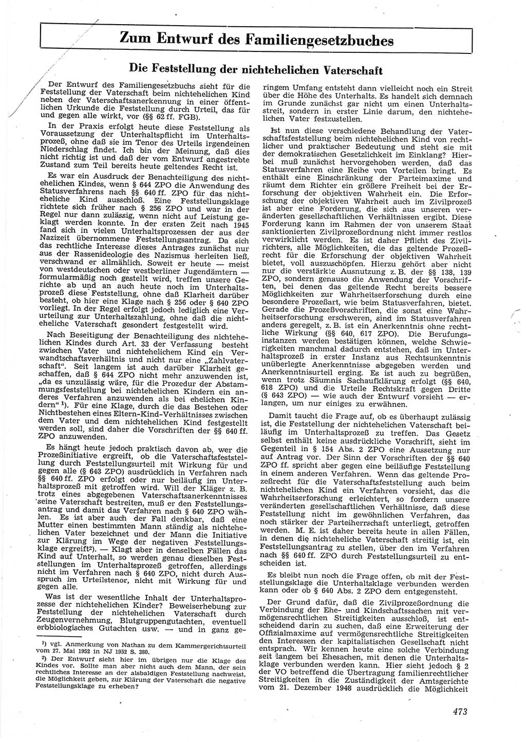 Neue Justiz (NJ), Zeitschrift für Recht und Rechtswissenschaft [Deutsche Demokratische Republik (DDR)], 8. Jahrgang 1954, Seite 473 (NJ DDR 1954, S. 473)
