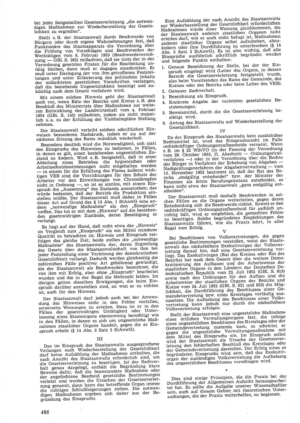 Neue Justiz (NJ), Zeitschrift für Recht und Rechtswissenschaft [Deutsche Demokratische Republik (DDR)], 8. Jahrgang 1954, Seite 486 (NJ DDR 1954, S. 486)