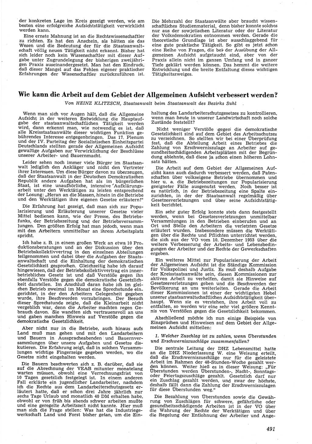 Neue Justiz (NJ), Zeitschrift für Recht und Rechtswissenschaft [Deutsche Demokratische Republik (DDR)], 8. Jahrgang 1954, Seite 491 (NJ DDR 1954, S. 491)