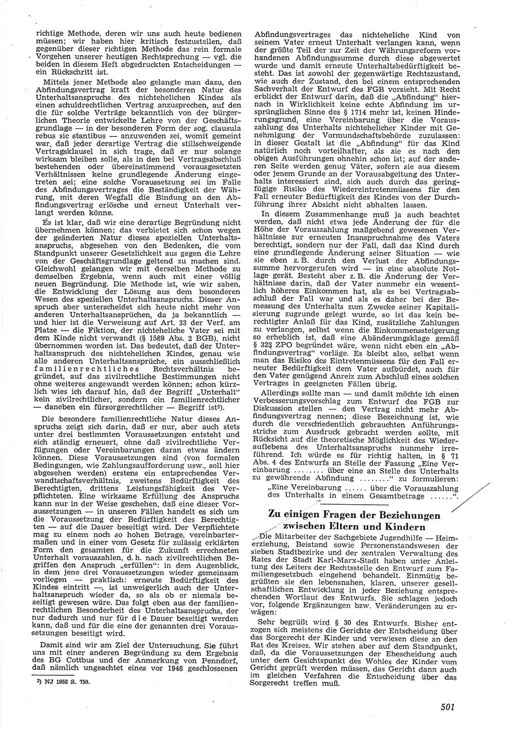 Neue Justiz (NJ), Zeitschrift für Recht und Rechtswissenschaft [Deutsche Demokratische Republik (DDR)], 8. Jahrgang 1954, Seite 501 (NJ DDR 1954, S. 501)