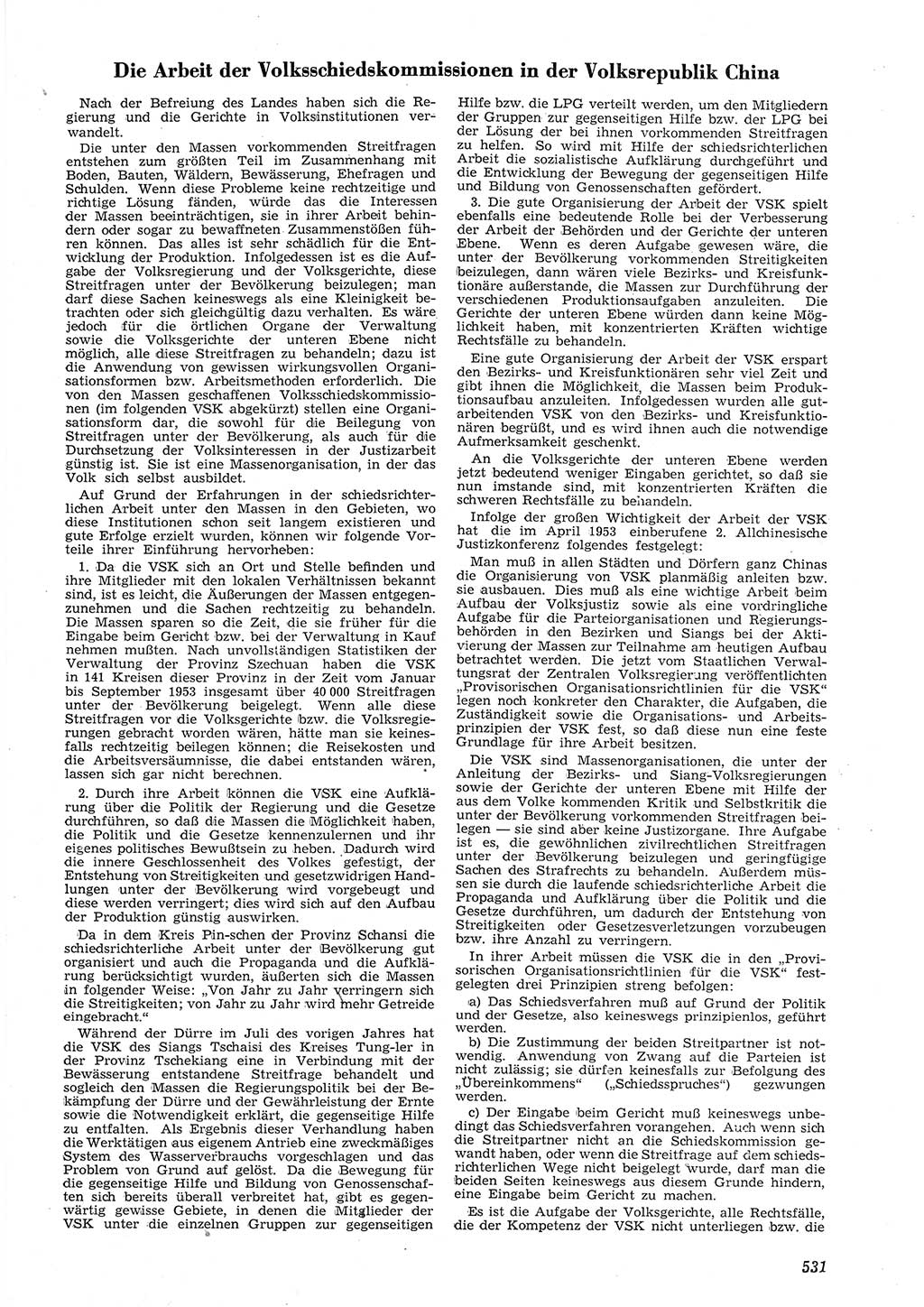 Neue Justiz (NJ), Zeitschrift für Recht und Rechtswissenschaft [Deutsche Demokratische Republik (DDR)], 8. Jahrgang 1954, Seite 531 (NJ DDR 1954, S. 531)