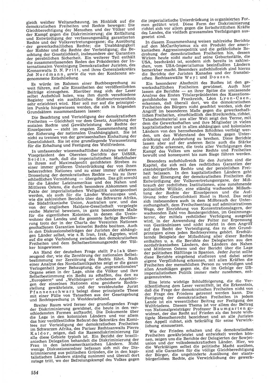 Neue Justiz (NJ), Zeitschrift für Recht und Rechtswissenschaft [Deutsche Demokratische Republik (DDR)], 8. Jahrgang 1954, Seite 554 (NJ DDR 1954, S. 554)