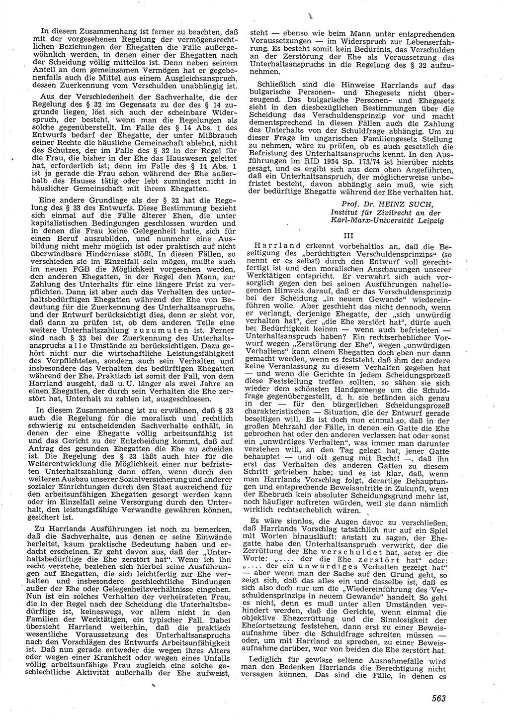 Neue Justiz (NJ), Zeitschrift für Recht und Rechtswissenschaft [Deutsche Demokratische Republik (DDR)], 8. Jahrgang 1954, Seite 563 (NJ DDR 1954, S. 563)