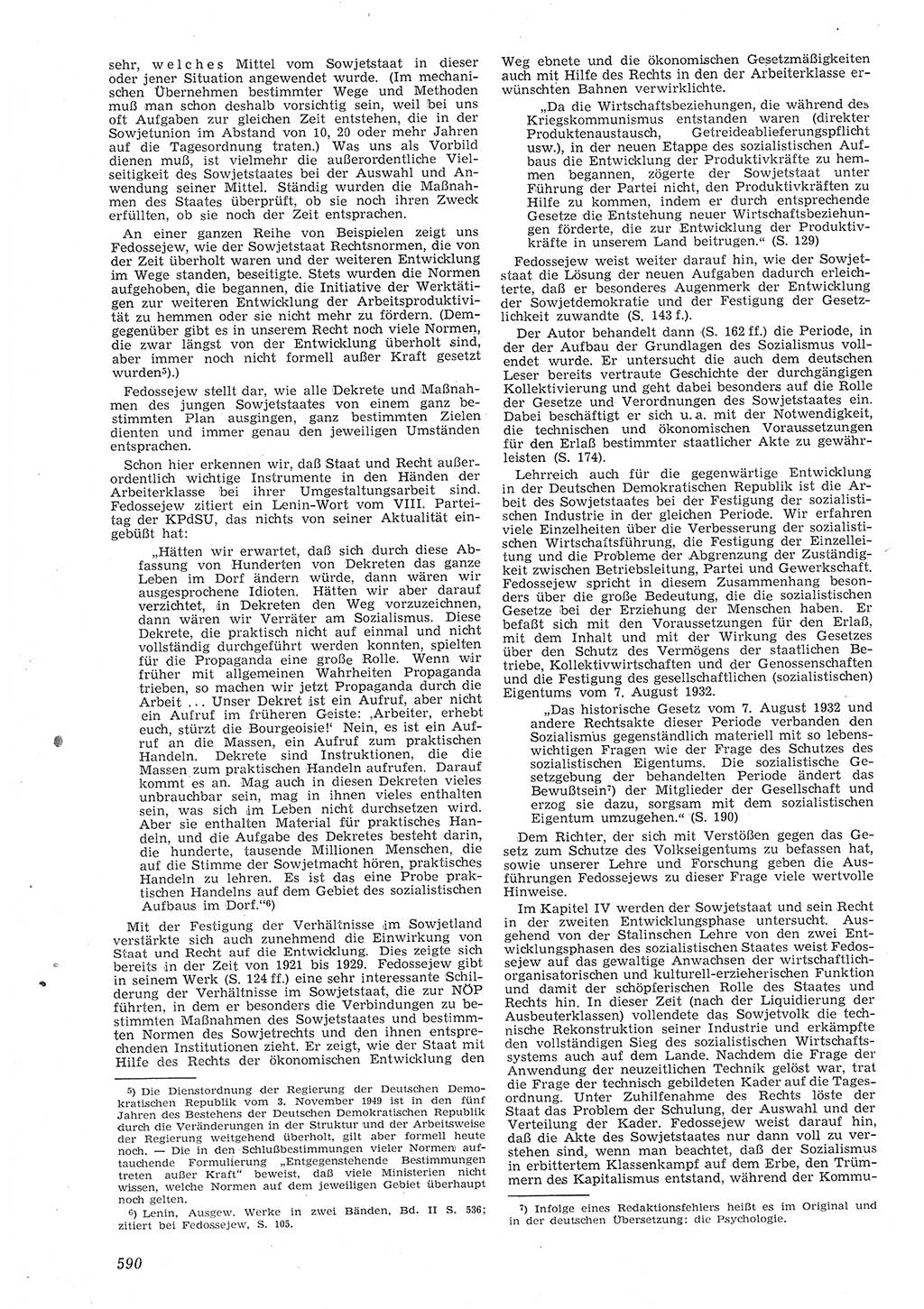 Neue Justiz (NJ), Zeitschrift für Recht und Rechtswissenschaft [Deutsche Demokratische Republik (DDR)], 8. Jahrgang 1954, Seite 590 (NJ DDR 1954, S. 590)