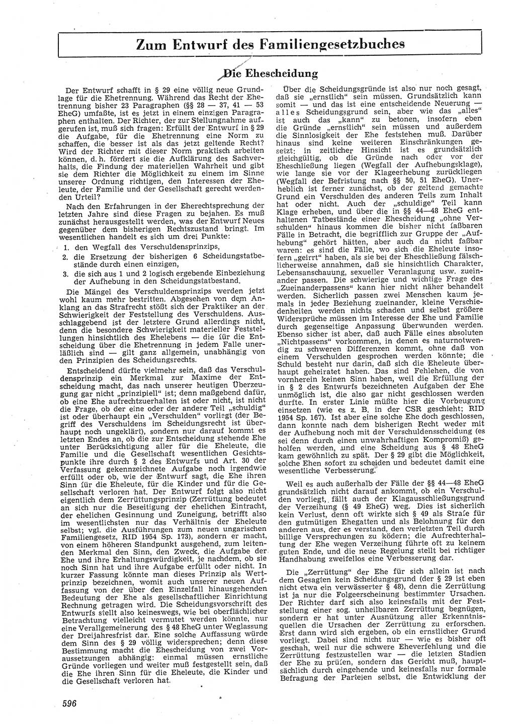 Neue Justiz (NJ), Zeitschrift für Recht und Rechtswissenschaft [Deutsche Demokratische Republik (DDR)], 8. Jahrgang 1954, Seite 596 (NJ DDR 1954, S. 596)