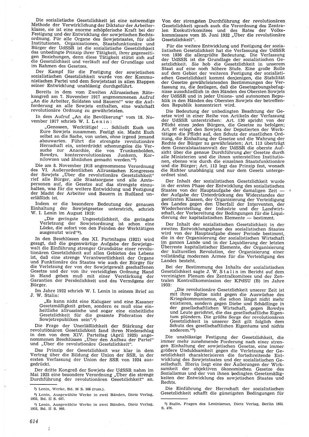 Neue Justiz (NJ), Zeitschrift für Recht und Rechtswissenschaft [Deutsche Demokratische Republik (DDR)], 8. Jahrgang 1954, Seite 614 (NJ DDR 1954, S. 614)