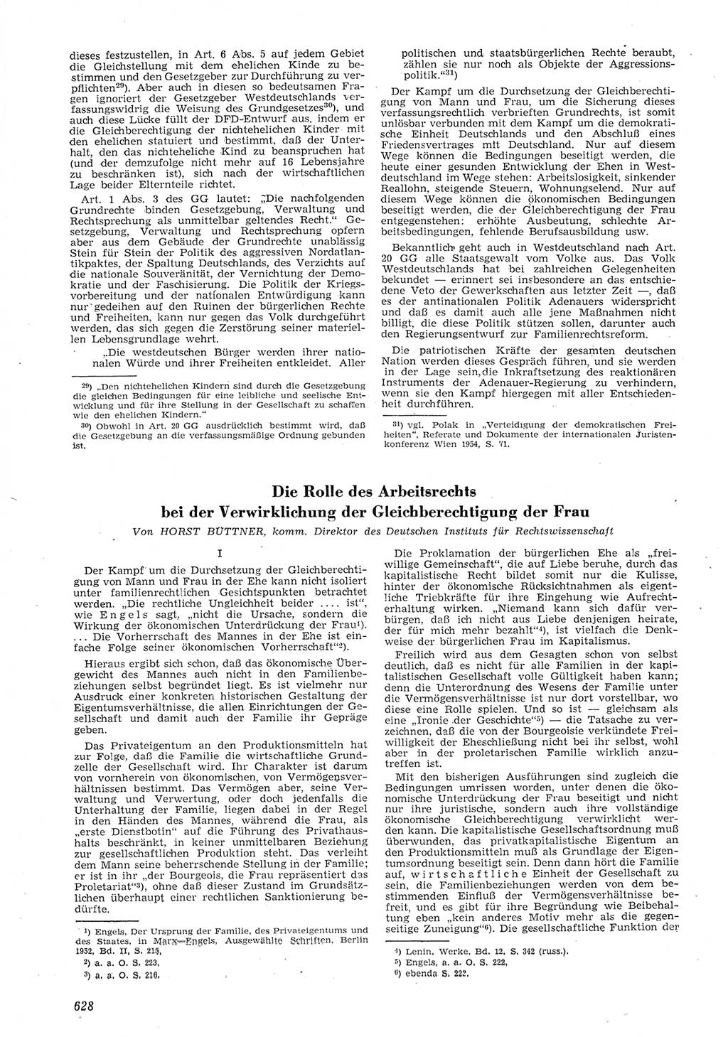 Neue Justiz (NJ), Zeitschrift für Recht und Rechtswissenschaft [Deutsche Demokratische Republik (DDR)], 8. Jahrgang 1954, Seite 628 (NJ DDR 1954, S. 628)
