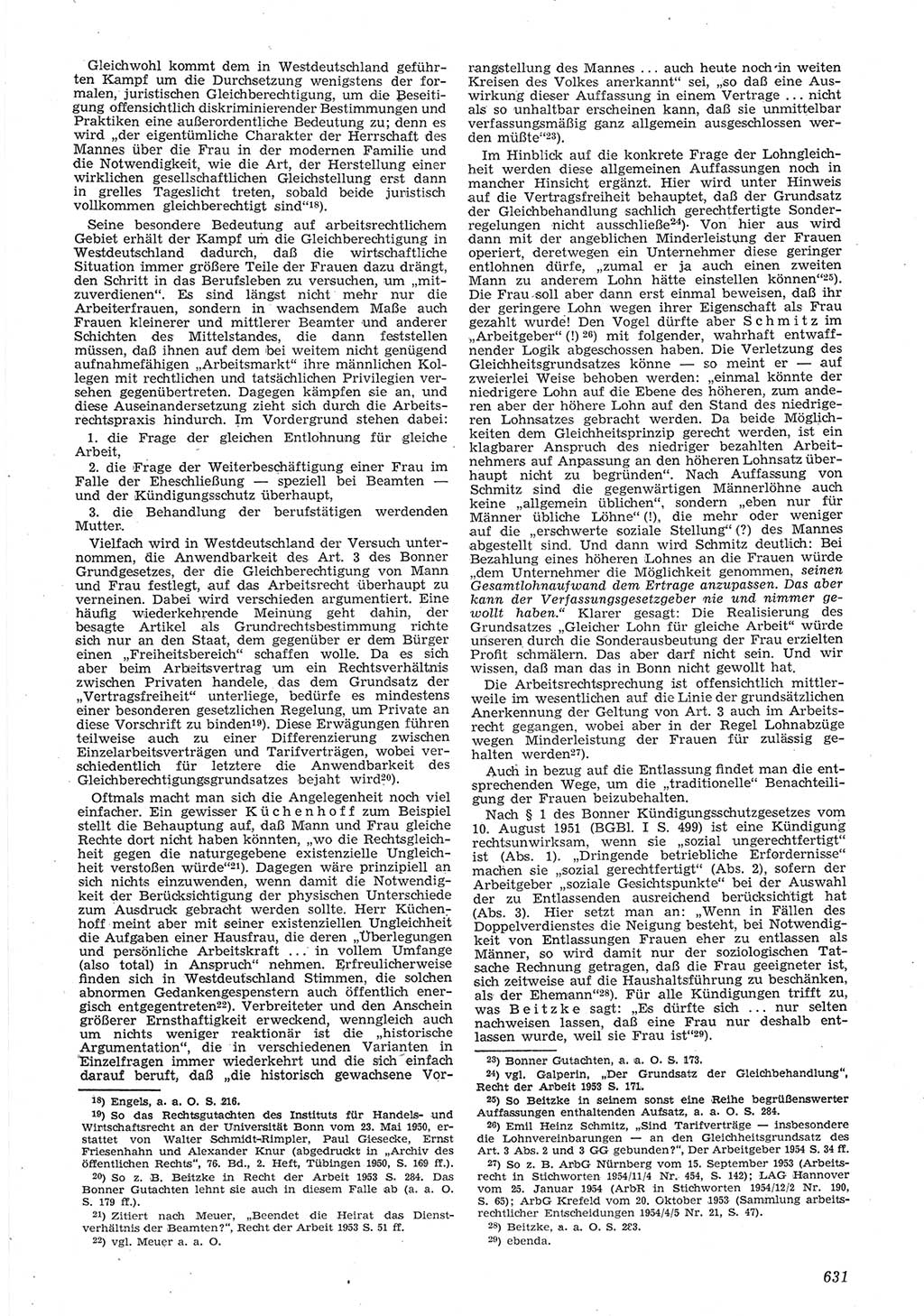 Neue Justiz (NJ), Zeitschrift für Recht und Rechtswissenschaft [Deutsche Demokratische Republik (DDR)], 8. Jahrgang 1954, Seite 631 (NJ DDR 1954, S. 631)