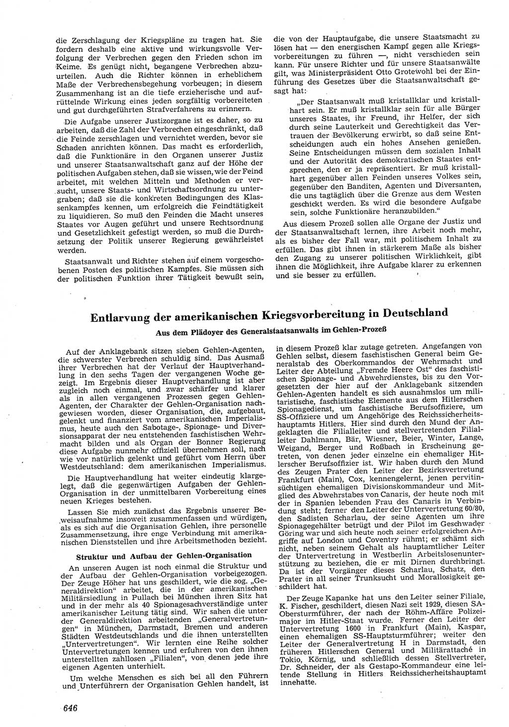 Neue Justiz (NJ), Zeitschrift für Recht und Rechtswissenschaft [Deutsche Demokratische Republik (DDR)], 8. Jahrgang 1954, Seite 646 (NJ DDR 1954, S. 646)