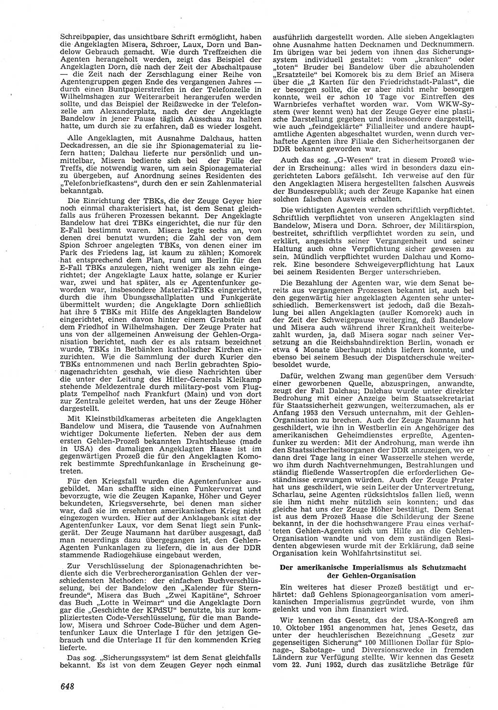 Neue Justiz (NJ), Zeitschrift für Recht und Rechtswissenschaft [Deutsche Demokratische Republik (DDR)], 8. Jahrgang 1954, Seite 648 (NJ DDR 1954, S. 648)
