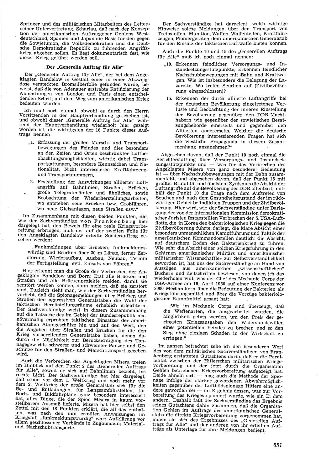 Neue Justiz (NJ), Zeitschrift für Recht und Rechtswissenschaft [Deutsche Demokratische Republik (DDR)], 8. Jahrgang 1954, Seite 651 (NJ DDR 1954, S. 651)