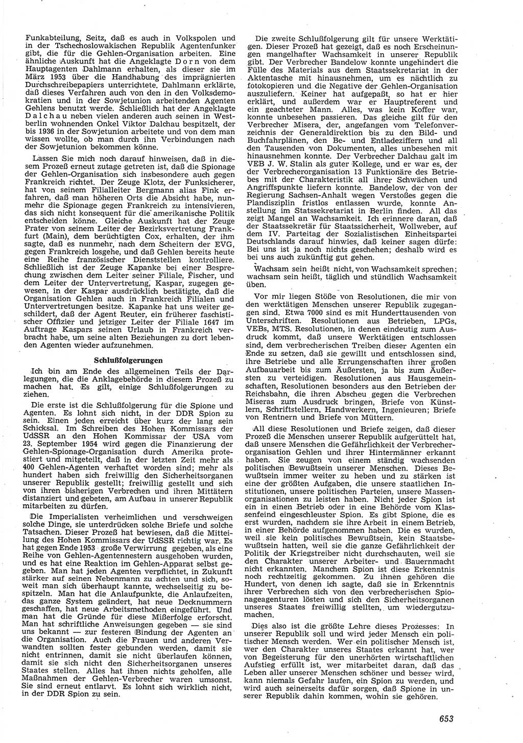 Neue Justiz (NJ), Zeitschrift für Recht und Rechtswissenschaft [Deutsche Demokratische Republik (DDR)], 8. Jahrgang 1954, Seite 653 (NJ DDR 1954, S. 653)