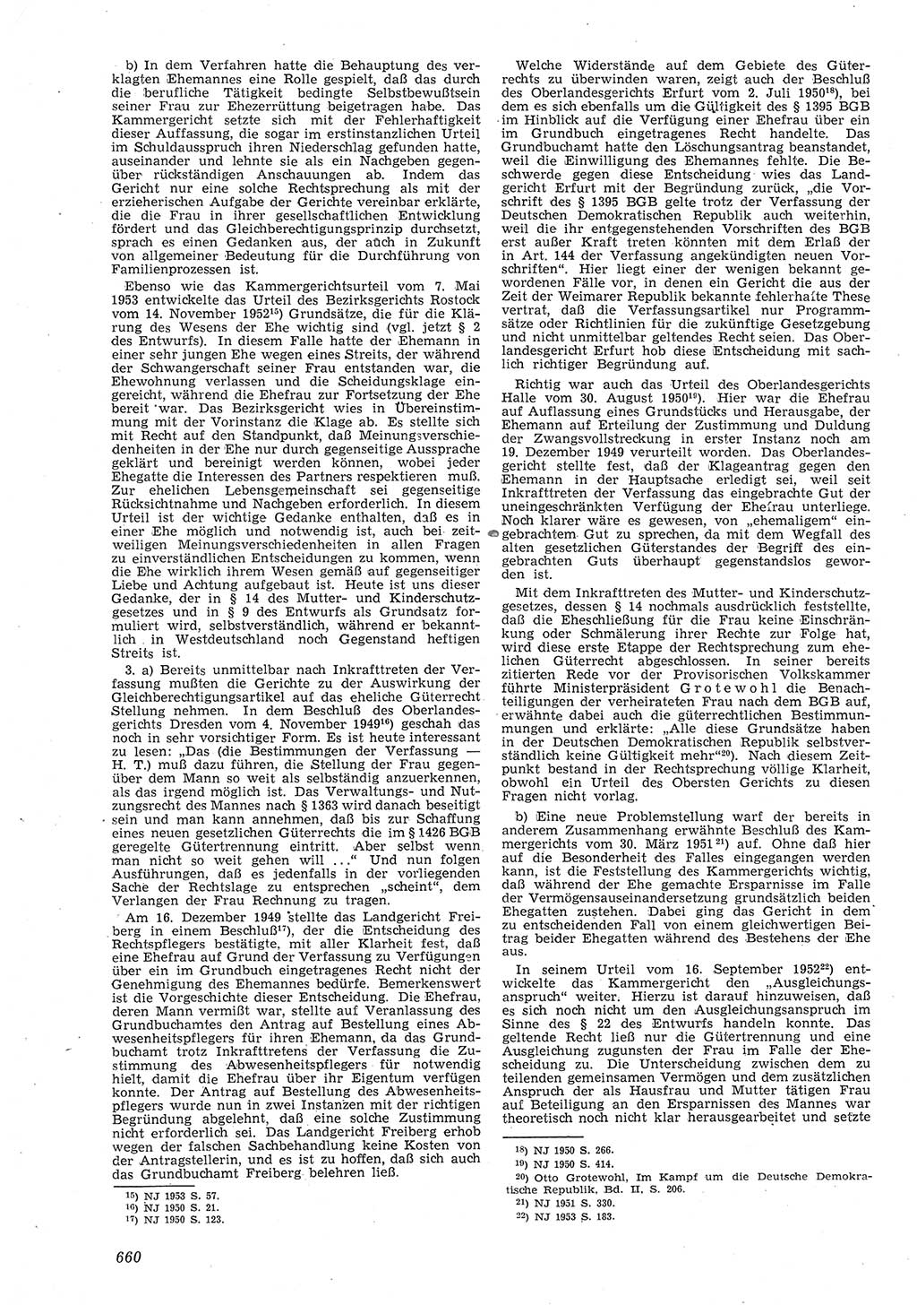 Neue Justiz (NJ), Zeitschrift für Recht und Rechtswissenschaft [Deutsche Demokratische Republik (DDR)], 8. Jahrgang 1954, Seite 660 (NJ DDR 1954, S. 660)