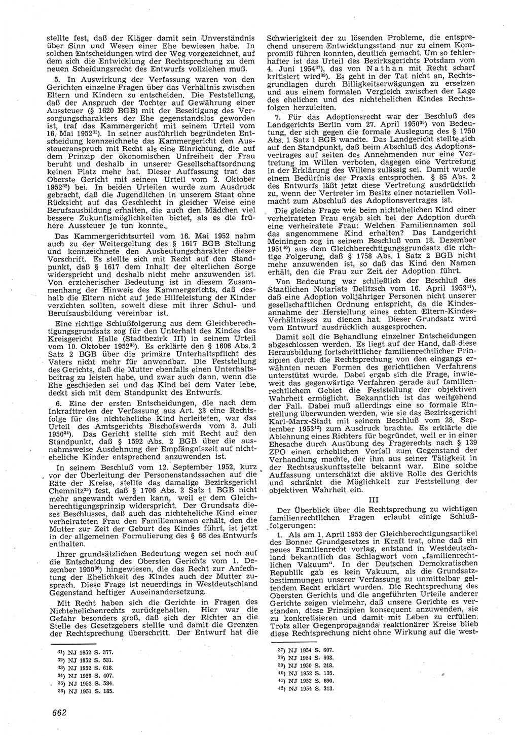 Neue Justiz (NJ), Zeitschrift für Recht und Rechtswissenschaft [Deutsche Demokratische Republik (DDR)], 8. Jahrgang 1954, Seite 662 (NJ DDR 1954, S. 662)