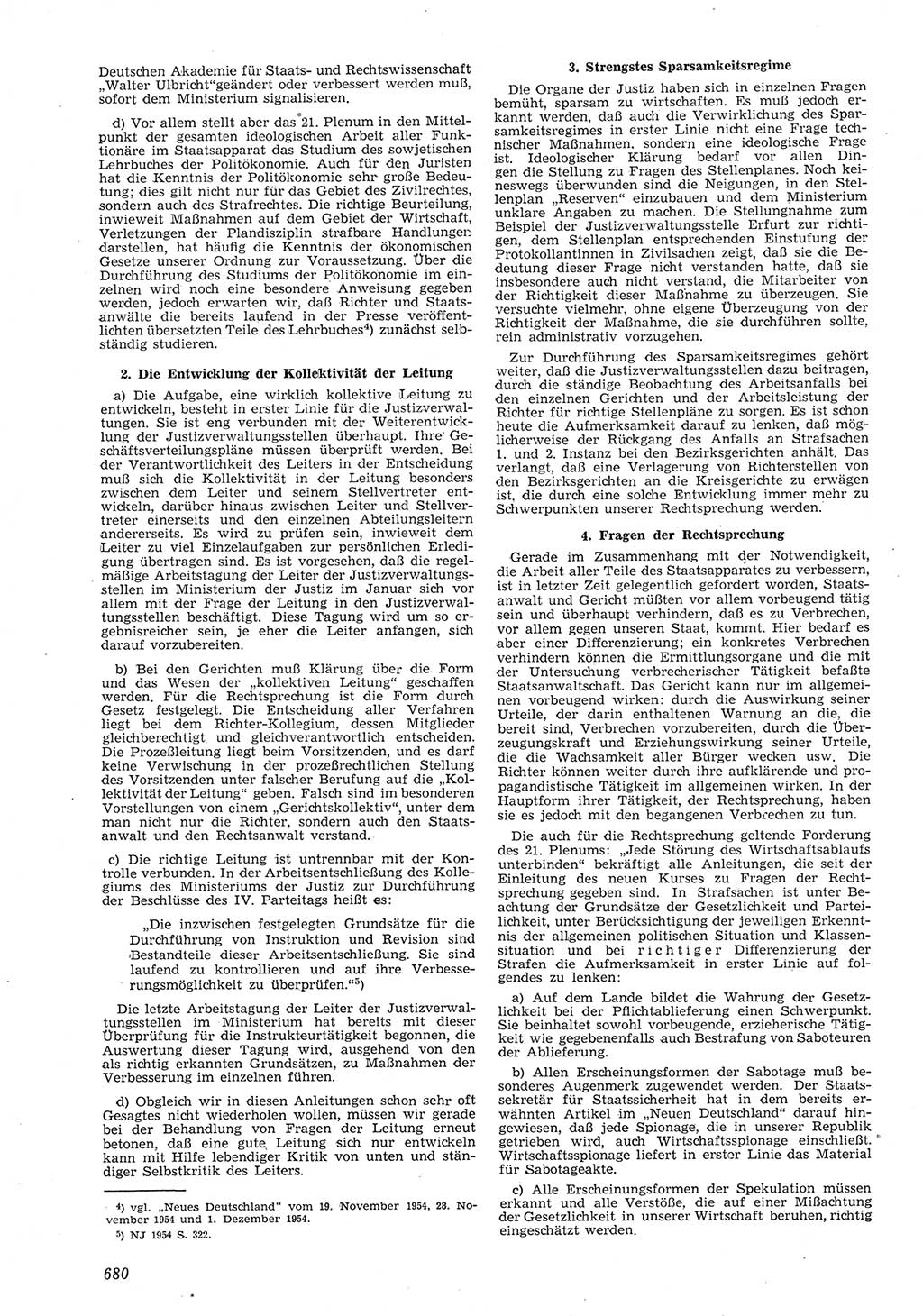 Neue Justiz (NJ), Zeitschrift für Recht und Rechtswissenschaft [Deutsche Demokratische Republik (DDR)], 8. Jahrgang 1954, Seite 680 (NJ DDR 1954, S. 680)