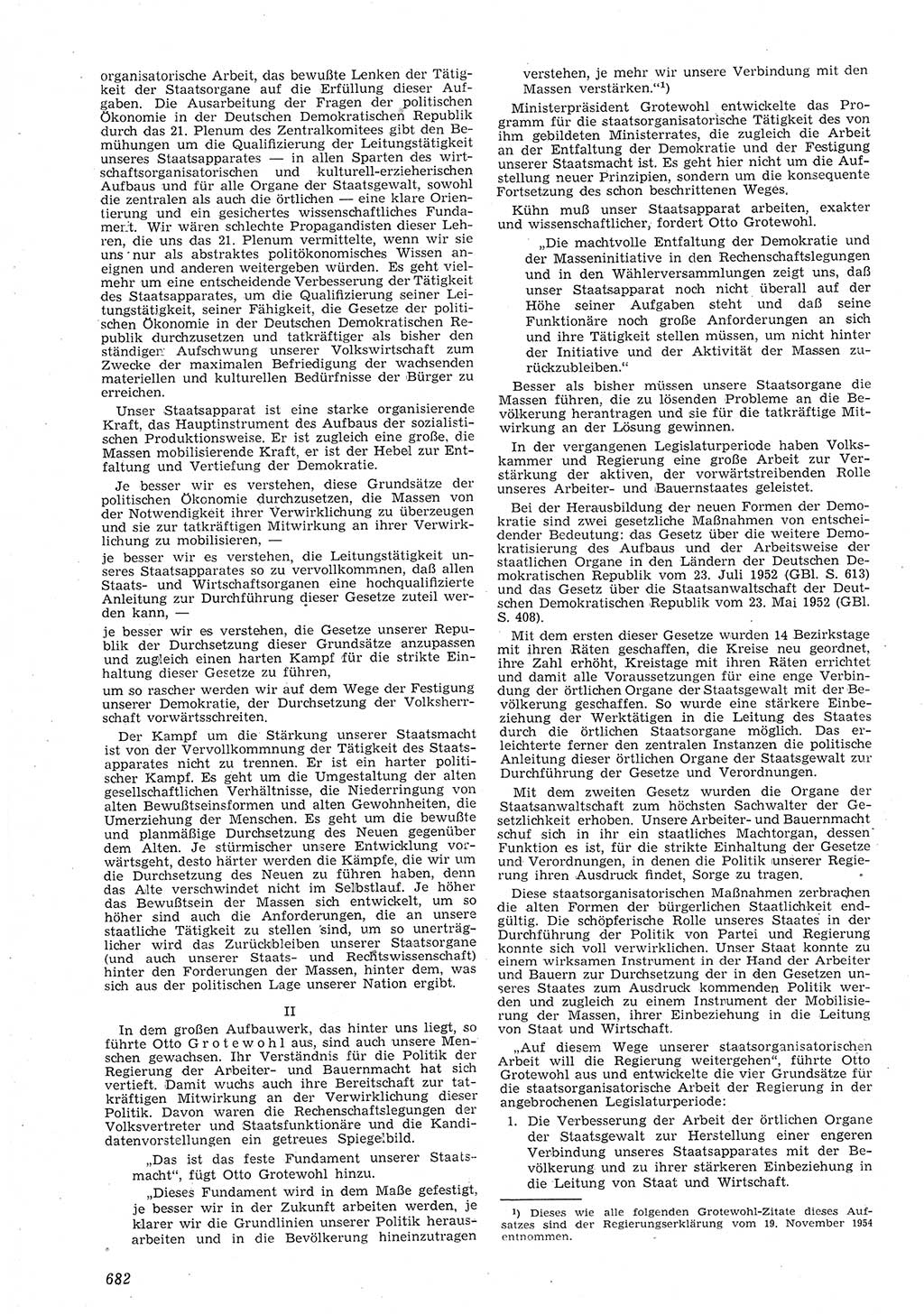 Neue Justiz (NJ), Zeitschrift für Recht und Rechtswissenschaft [Deutsche Demokratische Republik (DDR)], 8. Jahrgang 1954, Seite 682 (NJ DDR 1954, S. 682)