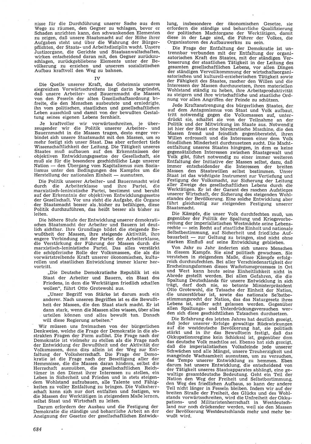 Neue Justiz (NJ), Zeitschrift für Recht und Rechtswissenschaft [Deutsche Demokratische Republik (DDR)], 8. Jahrgang 1954, Seite 684 (NJ DDR 1954, S. 684)