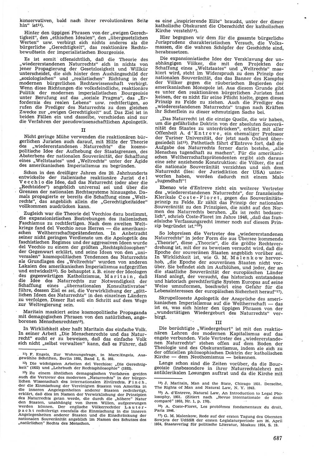 Neue Justiz (NJ), Zeitschrift für Recht und Rechtswissenschaft [Deutsche Demokratische Republik (DDR)], 8. Jahrgang 1954, Seite 687 (NJ DDR 1954, S. 687)