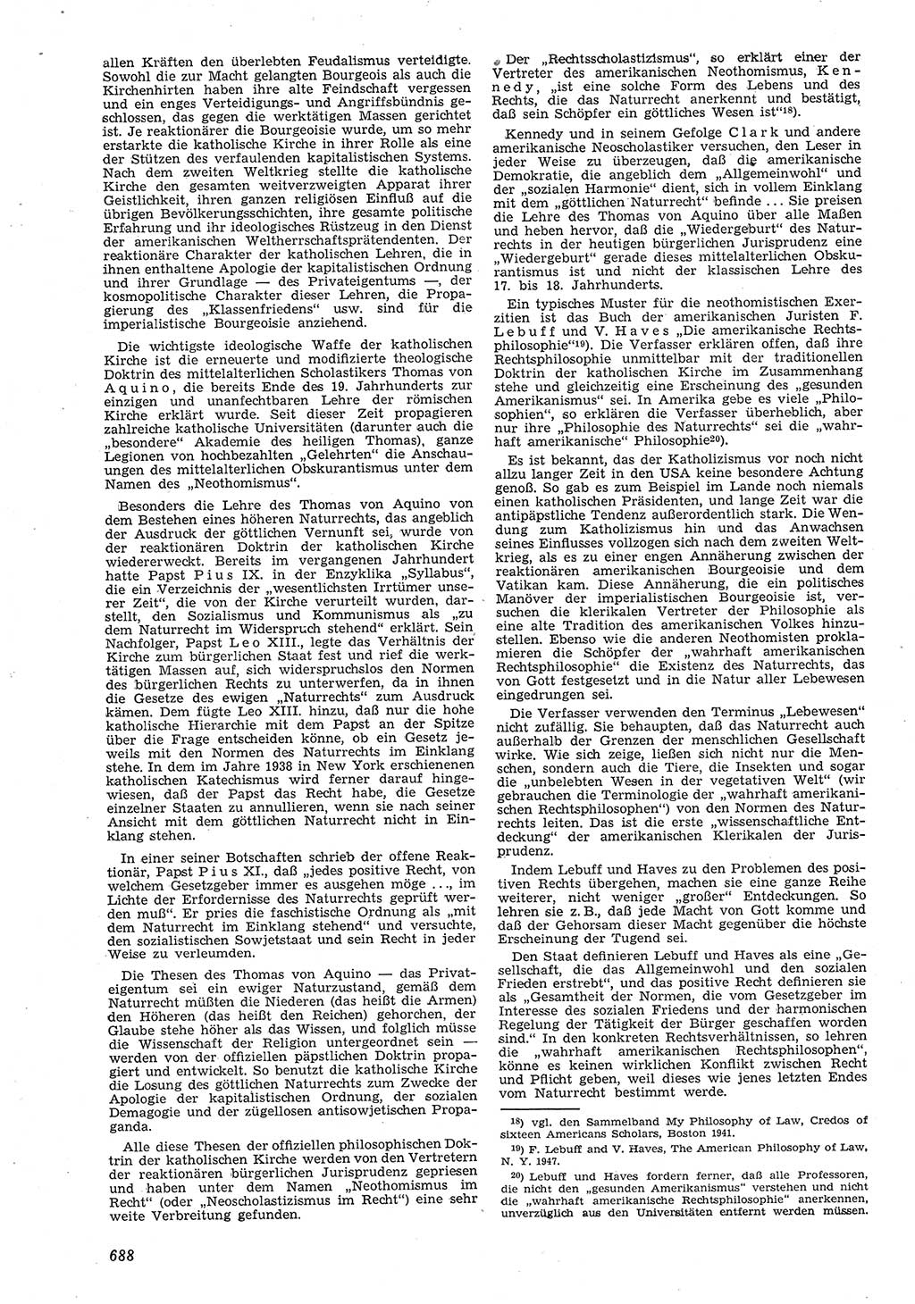Neue Justiz (NJ), Zeitschrift für Recht und Rechtswissenschaft [Deutsche Demokratische Republik (DDR)], 8. Jahrgang 1954, Seite 688 (NJ DDR 1954, S. 688)
