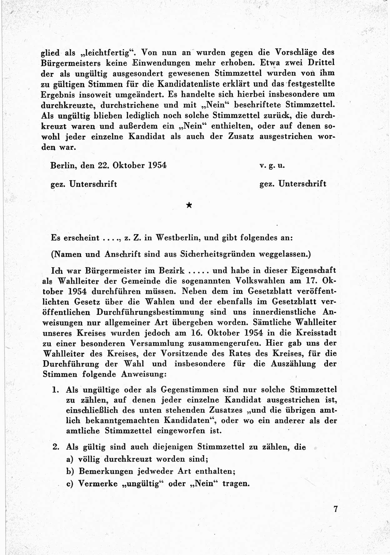 Dokumente des Unrechts, das SED-Regime [Deutsche Demokratische Republik (DDR)] in der Praxis, neue Folge, herausgegeben vom Bundesministerium für gesamtdeutsche Fragen (BMG) [Bundesrepublik Deutschland (BRD)], Bonn 1955, Seite 7 (Dok. UnR. SED-Reg. DDR BMG BRD 1955, S. 7)