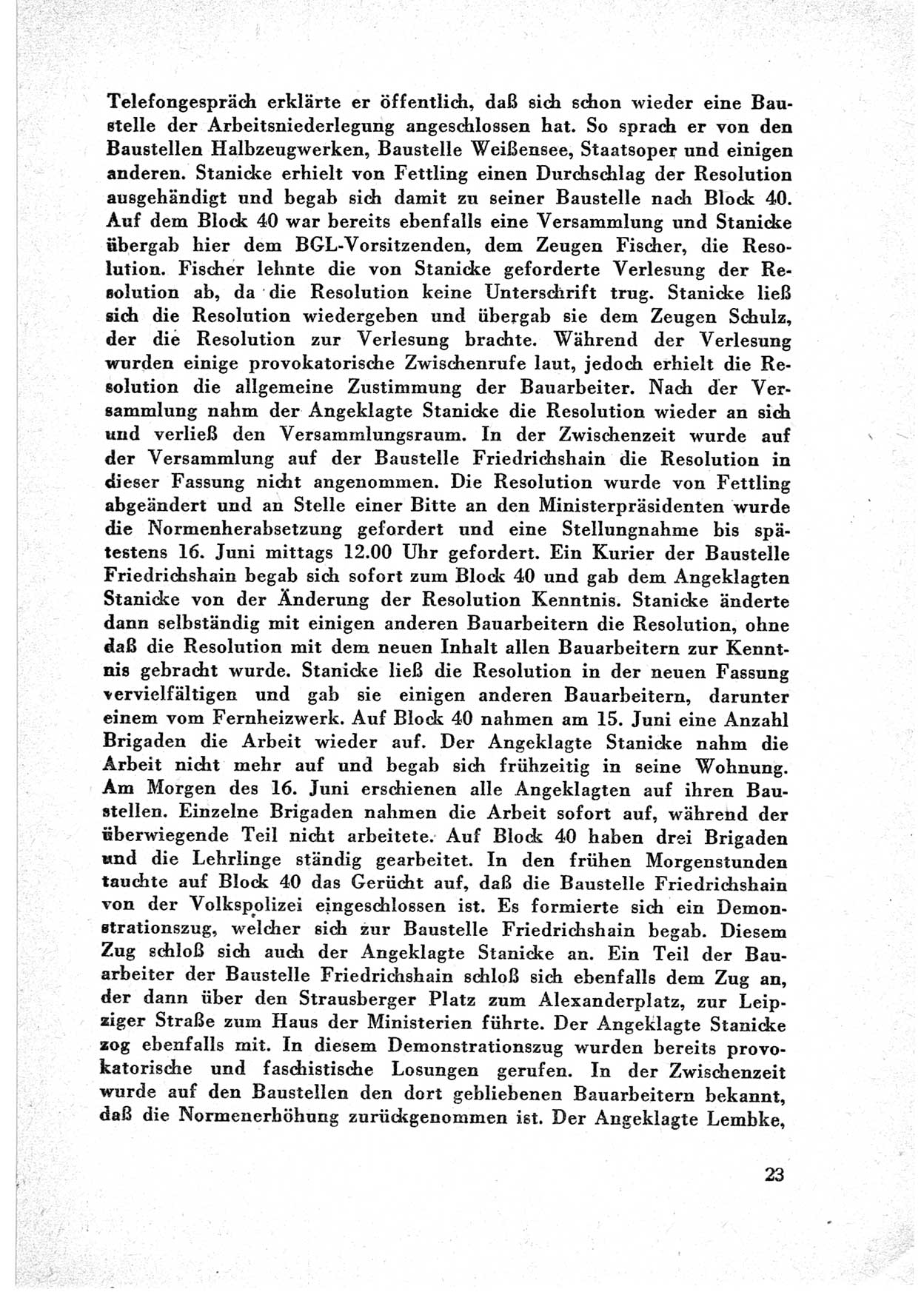 Dokumente des Unrechts, das SED-Regime [Deutsche Demokratische Republik (DDR)] in der Praxis, neue Folge, herausgegeben vom Bundesministerium für gesamtdeutsche Fragen (BMG) [Bundesrepublik Deutschland (BRD)], Bonn 1955, Seite 23 (Dok. UnR. SED-Reg. DDR BMG BRD 1955, S. 23)