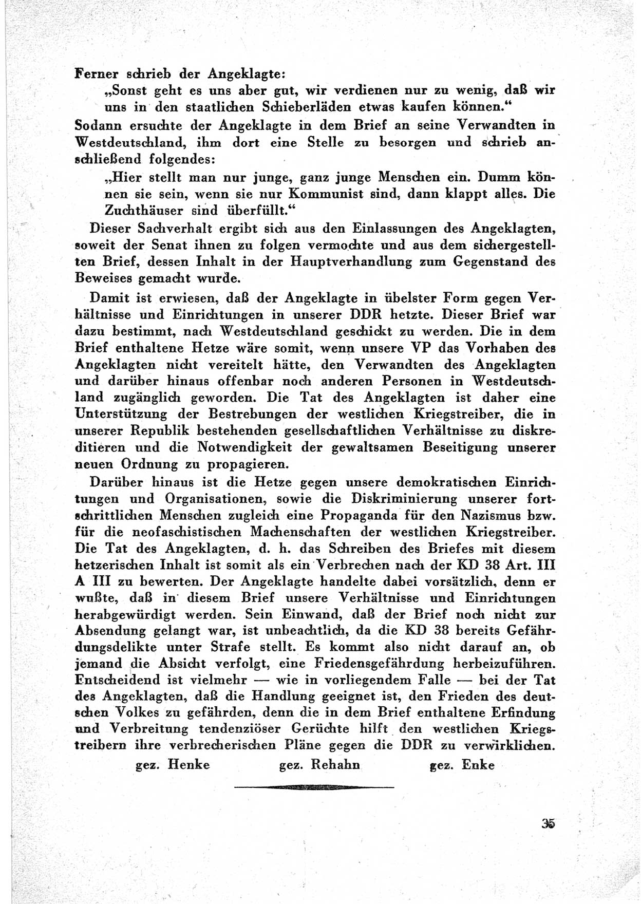 Dokumente des Unrechts, das SED-Regime [Deutsche Demokratische Republik (DDR)] in der Praxis, neue Folge, herausgegeben vom Bundesministerium für gesamtdeutsche Fragen (BMG) [Bundesrepublik Deutschland (BRD)], Bonn 1955, Seite 35 (Dok. UnR. SED-Reg. DDR BMG BRD 1955, S. 35)