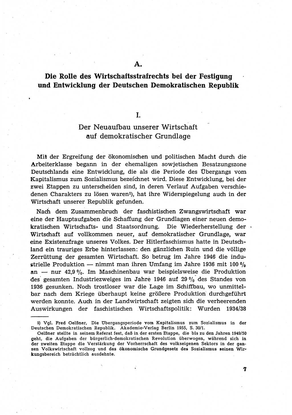 Materialien zum Strafrecht, Besonderer Teil [Deutsche Demokratische Republik (DDR)] 1955, Seite 7 (Mat. Strafr. BT DDR 1955, S. 7)