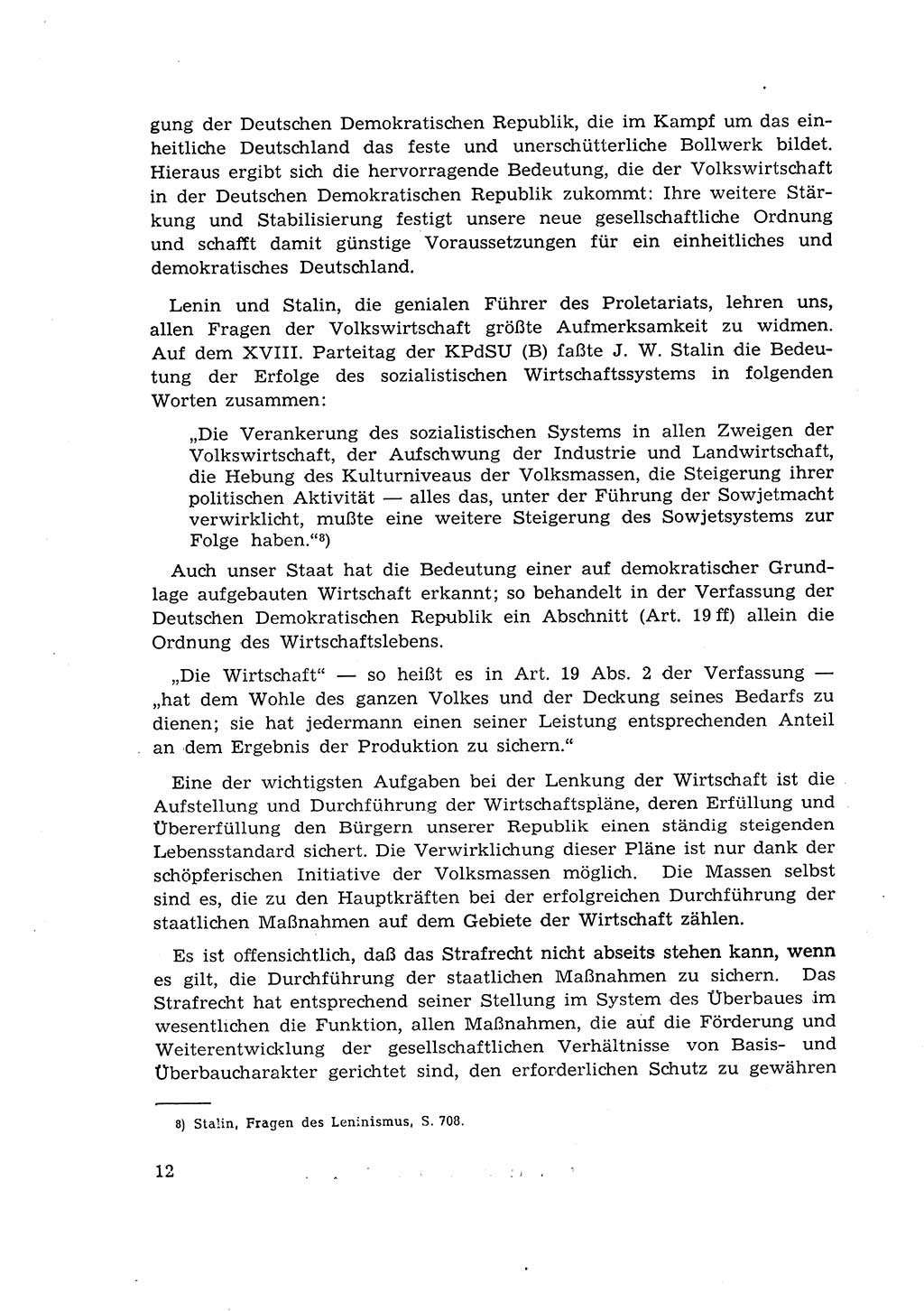 Materialien zum Strafrecht, Besonderer Teil [Deutsche Demokratische Republik (DDR)] 1955, Seite 12 (Mat. Strafr. BT DDR 1955, S. 12)