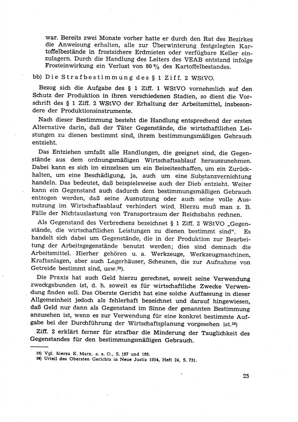 Materialien zum Strafrecht, Besonderer Teil [Deutsche Demokratische Republik (DDR)] 1955, Seite 25 (Mat. Strafr. BT DDR 1955, S. 25)