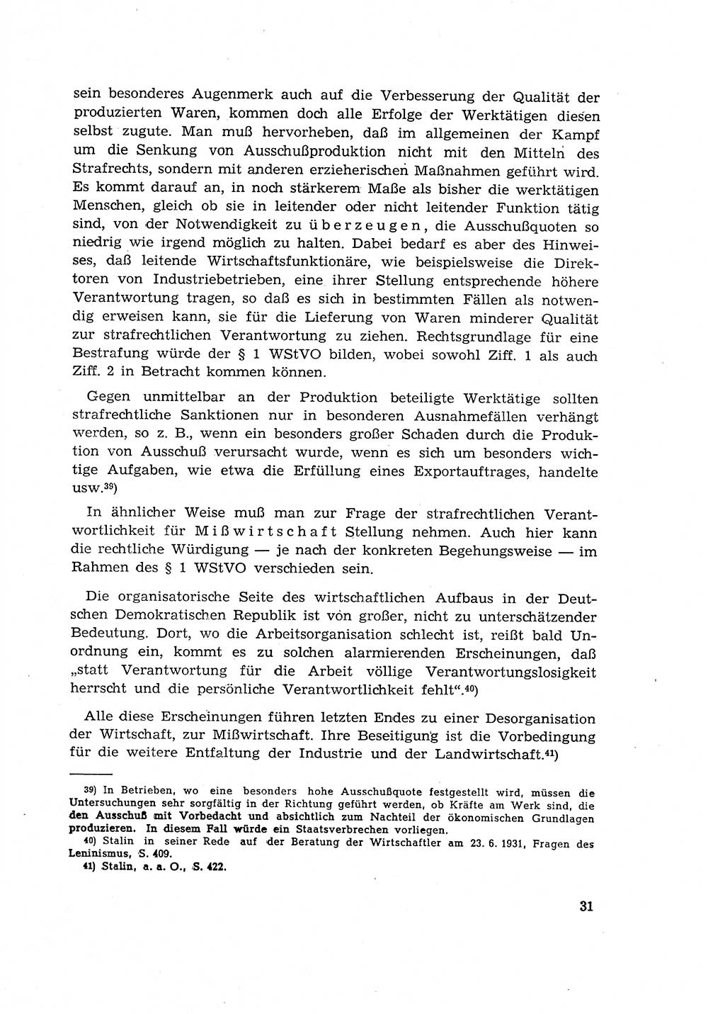 Materialien zum Strafrecht, Besonderer Teil [Deutsche Demokratische Republik (DDR)] 1955, Seite 31 (Mat. Strafr. BT DDR 1955, S. 31)