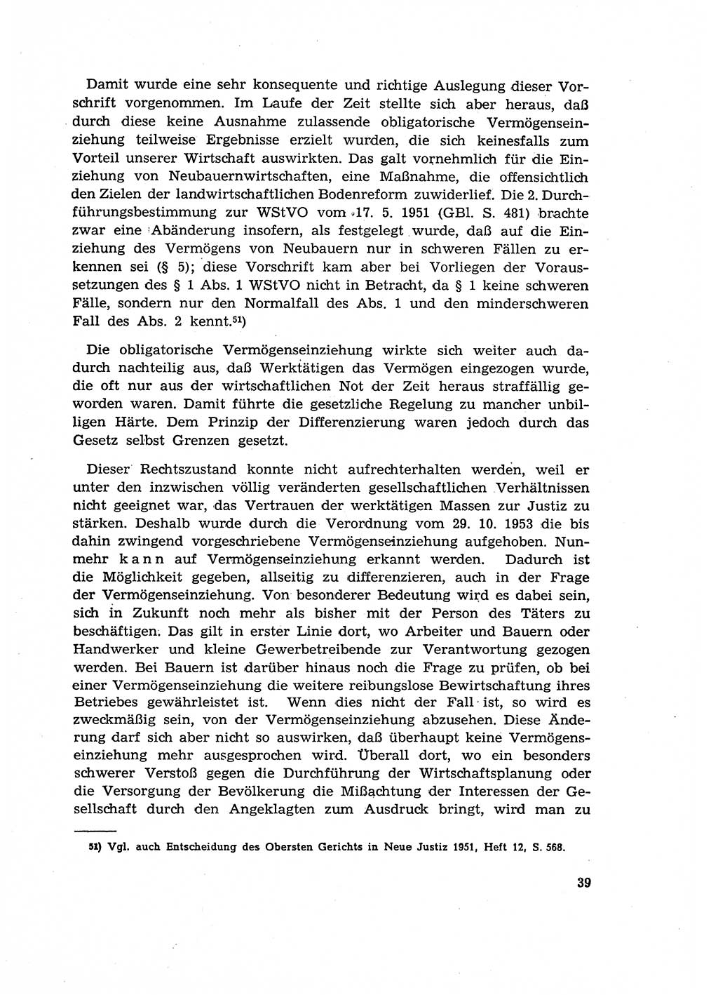 Materialien zum Strafrecht, Besonderer Teil [Deutsche Demokratische Republik (DDR)] 1955, Seite 39 (Mat. Strafr. BT DDR 1955, S. 39)